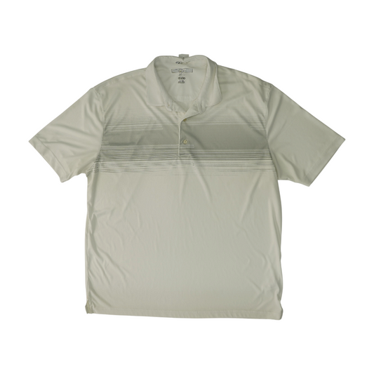 White Striped Short Sleeve Polo