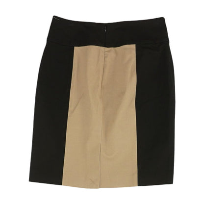 Black Color Block Midi Skirt