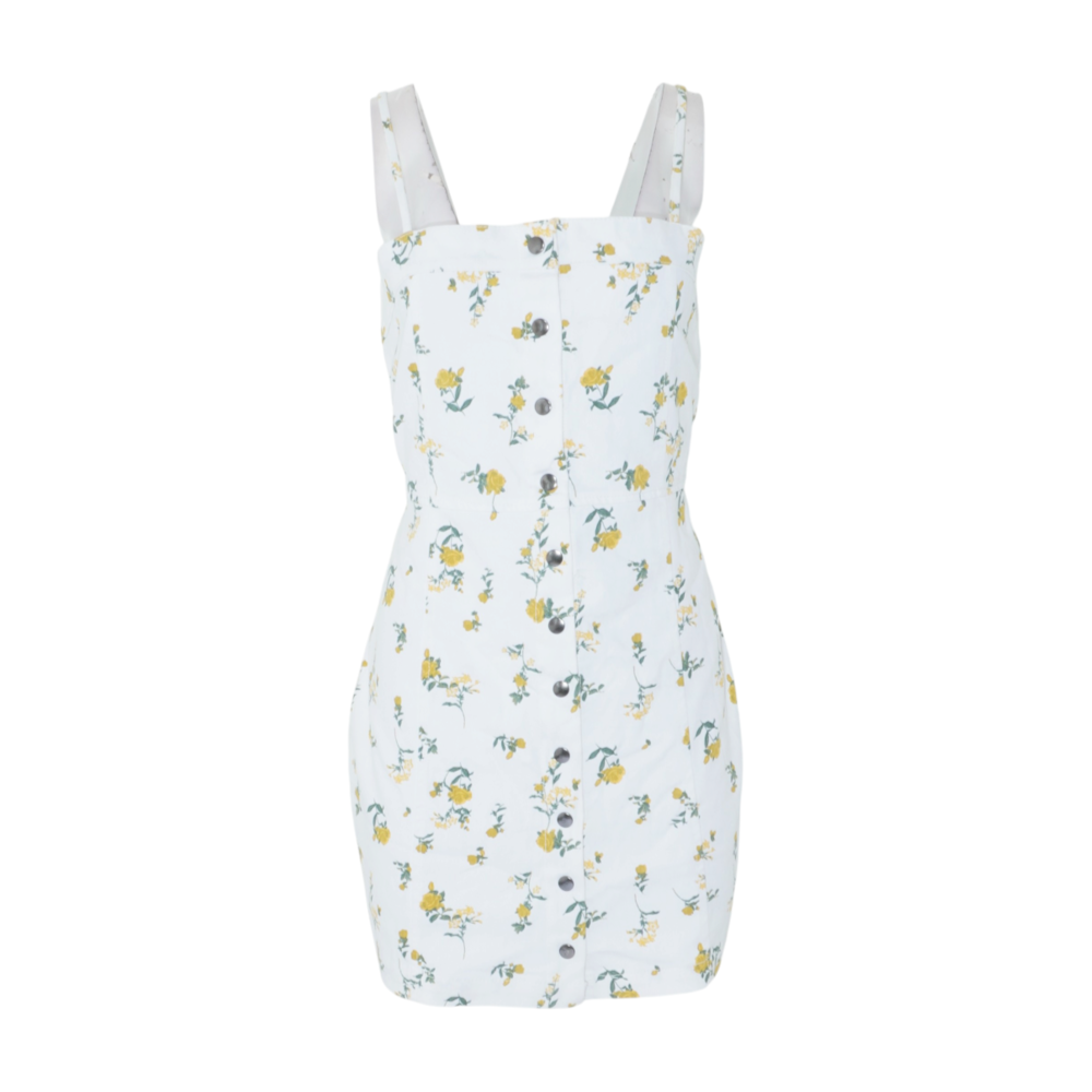 White Floral Mini Dress