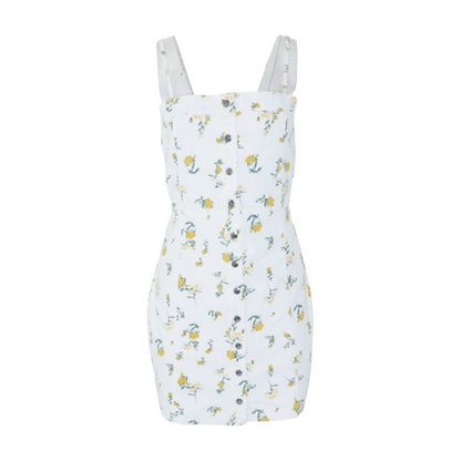 White Floral Mini Dress