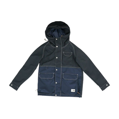 Black Color Block Rain Jacket