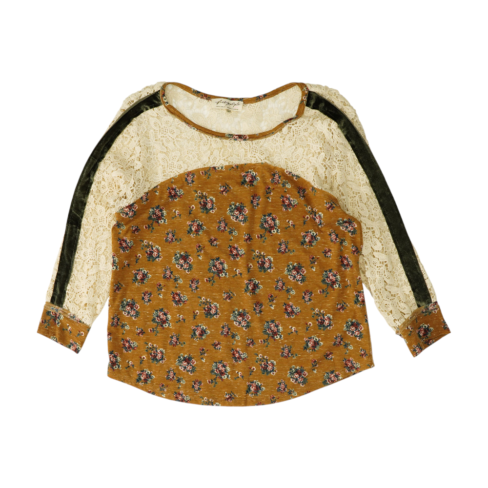 Brown Floral Blouse