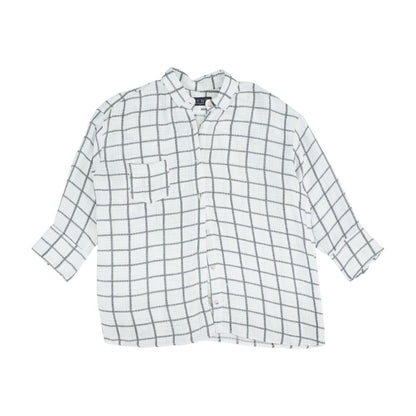 White Check Button Down