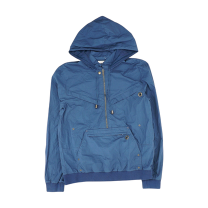 Blue Solid 1/4 Zip Pullover