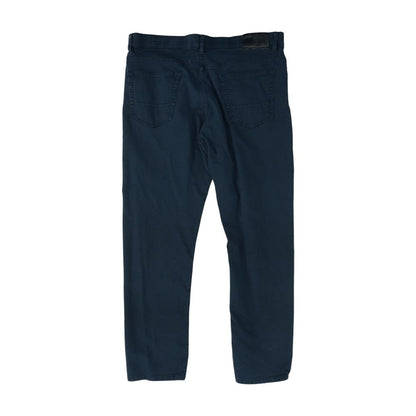 Navy Solid Casual Pants