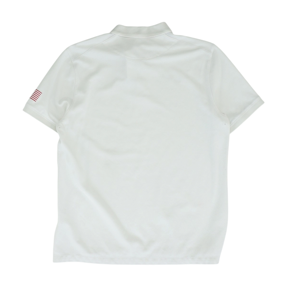 White Solid Short Sleeve Polo