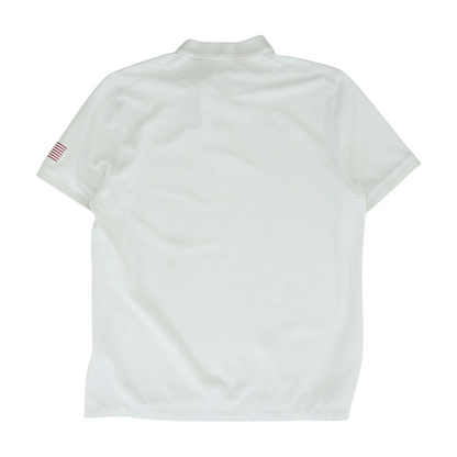 White Solid Short Sleeve Polo