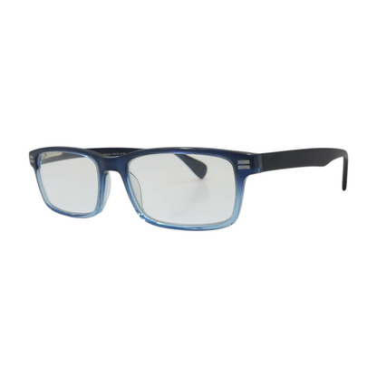 Blue Manhattan Rectangle Prescription Eyewear