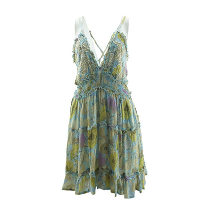Blue Floral Midi Dress