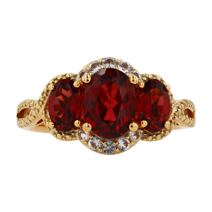 10K Yellow Gold Garnet Fashion Ring