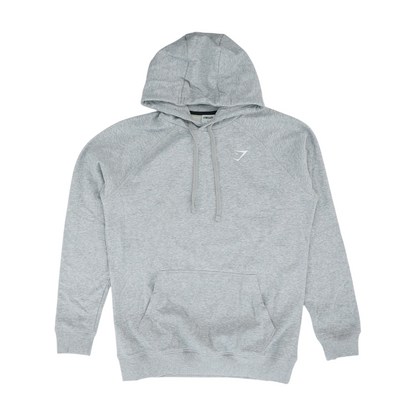 Gray Solid Hoodie Pullover