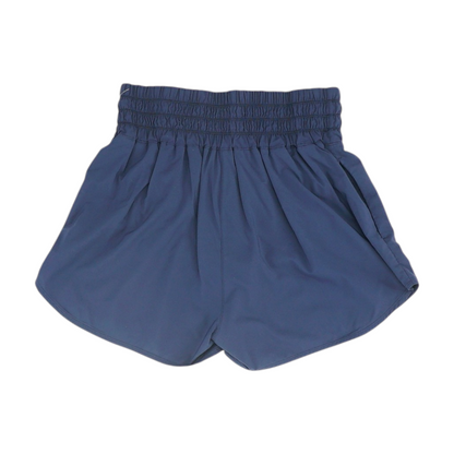 Blue Solid Active Shorts
