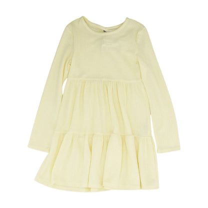 Yellow Solid Midi Dress