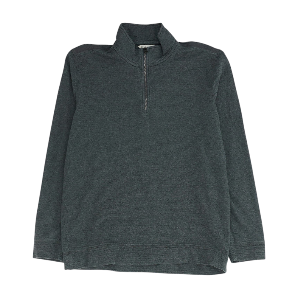 Calvin Klein Gray Solid 1/4 Zip Pullover – Image 1