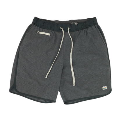 Gray Striped Active Shorts