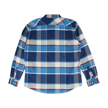 Blue Plaid Long Sleeve Button Down