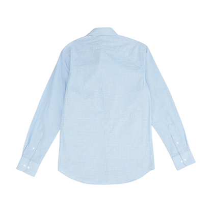 Blue Check Long Sleeve Button Down
