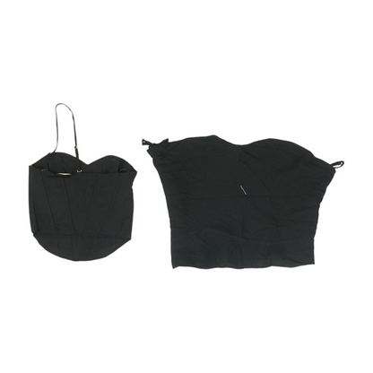 Black Solid Skirt Set