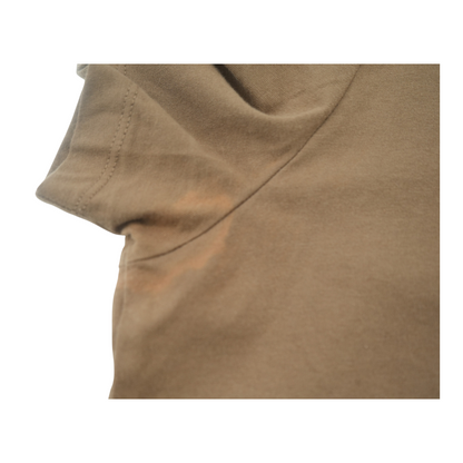 Tan Solid Short Sleeve Polo