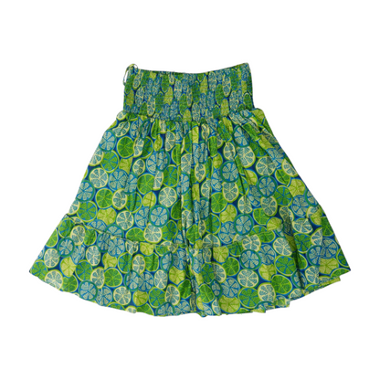 Blue Print Midi Skirt