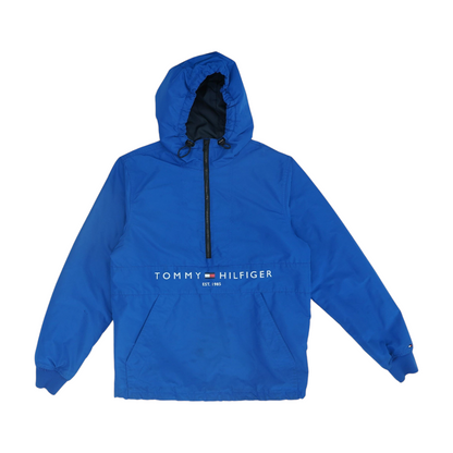 Blue Solid 1/4 Zip Pullover