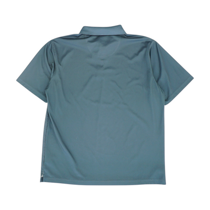 Gray Striped Short Sleeve Polo