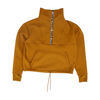 Brown Solid 1/4 Zip Pullover