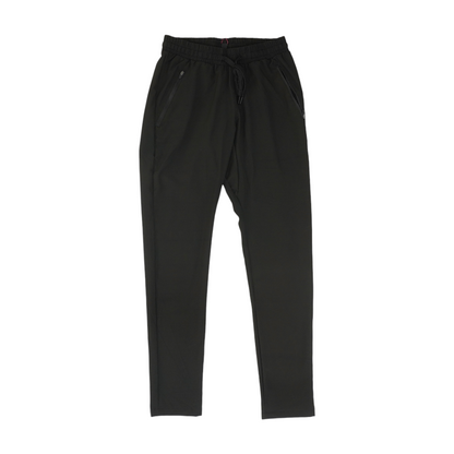 Black Solid Active Pants
