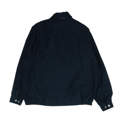 Black Solid Leather Jacket