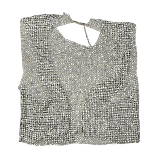 Silver Cropped Blouse