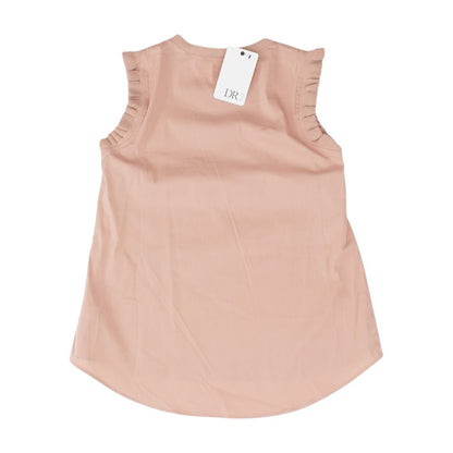 Pink Solid Short Sleeve Blouse