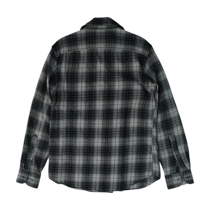 Gray Plaid Long Sleeve Button Down