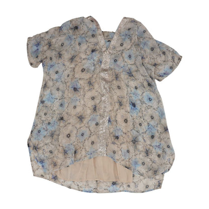 Multi Graphic Short Sleeve Blouse