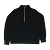 Black Solid 1/4 Zip Pullover