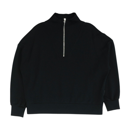 Black Solid 1/4 Zip Pullover