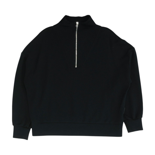 Black Solid 1/4 Zip Pullover