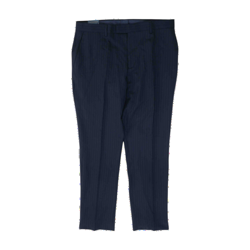 Navy Striped Slim Pants