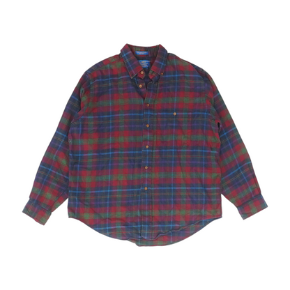 Multi Plaid Flannel Button Down
