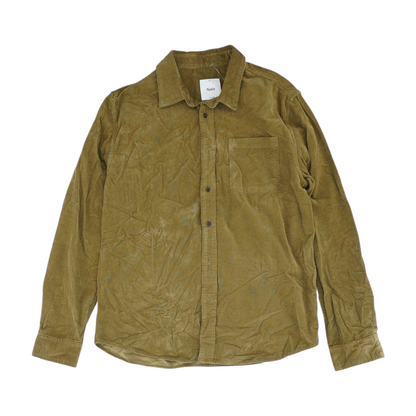Brown Solid Flannel Button Down