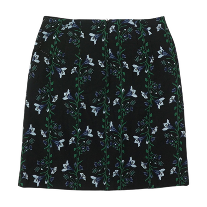 Black Floral Mini Skirt