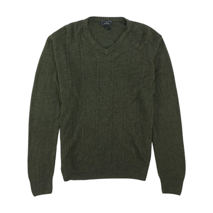 Green Solid Pullover Sweater