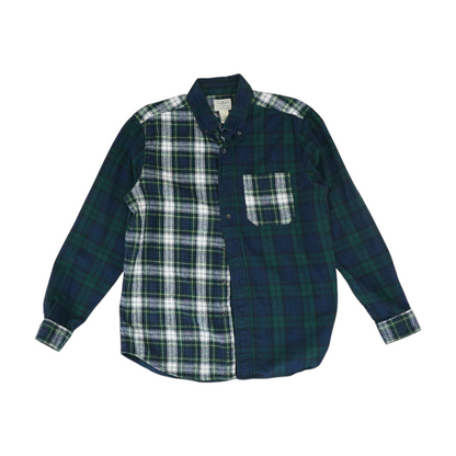 Green Plaid Flannel Button Down