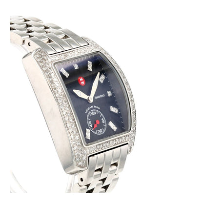 Women's Urban Mini Diamond Black Dial Stainless Steel Watch