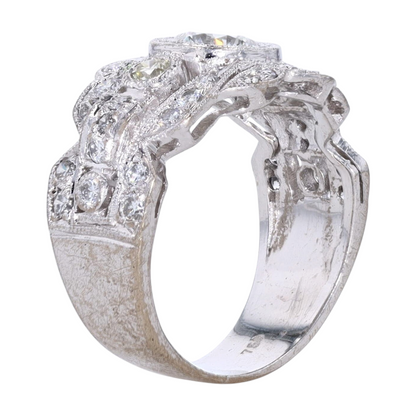 1 1/3 ctw 18K White Gold Diamond Fashion Ring