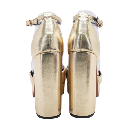 Gold Block Heels