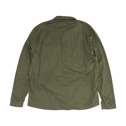 Green Solid Flannel Button Down