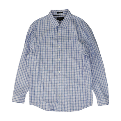 Blue Plaid Long Sleeve Button Down