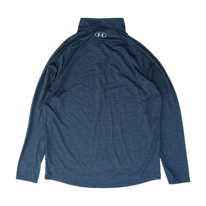 Blue Solid 1/4 Zip Pullover