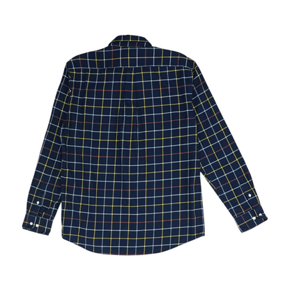 Navy Check Long Sleeve Button Down