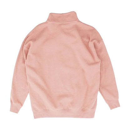 Mauve Solid 1/4 Zip Pullover